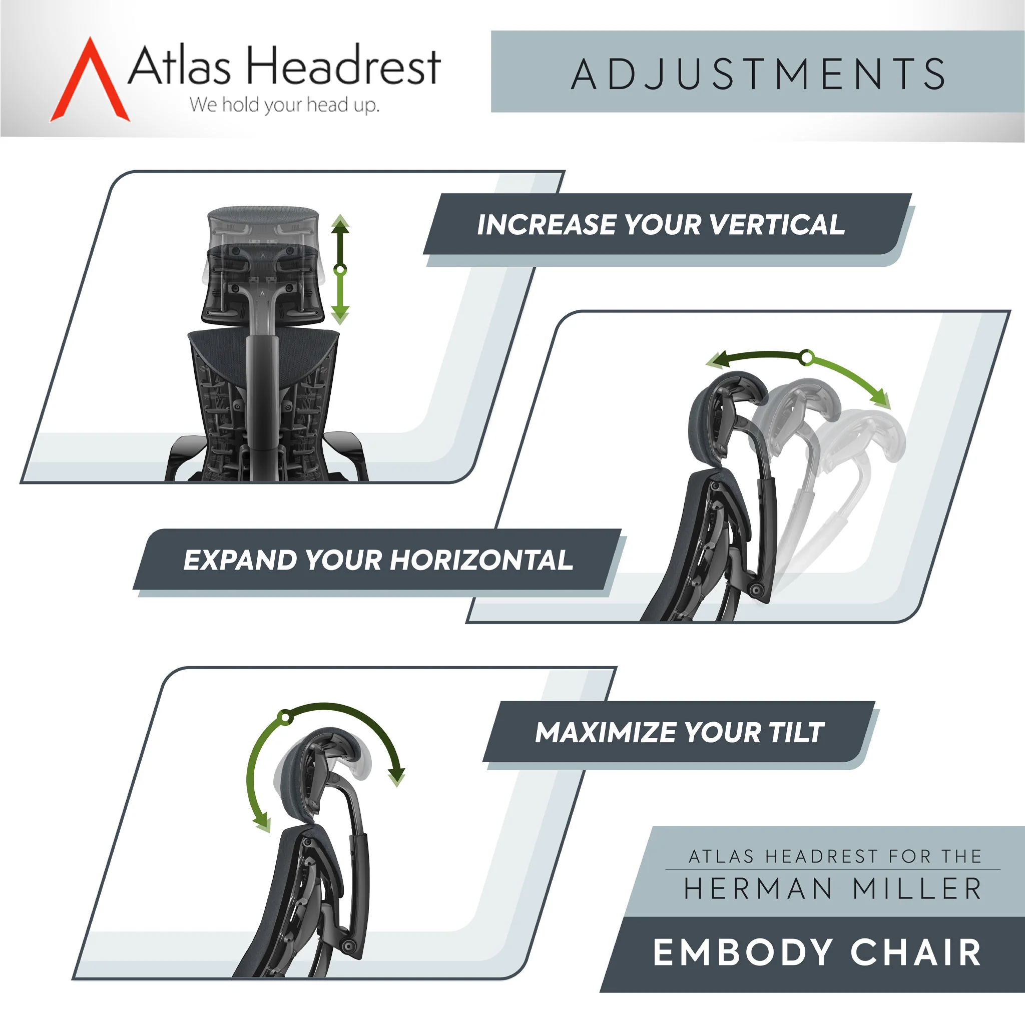 Atlas Headrest for Herman Miller Embody Chair - Premium Ergonomic Upgrade - Image 6