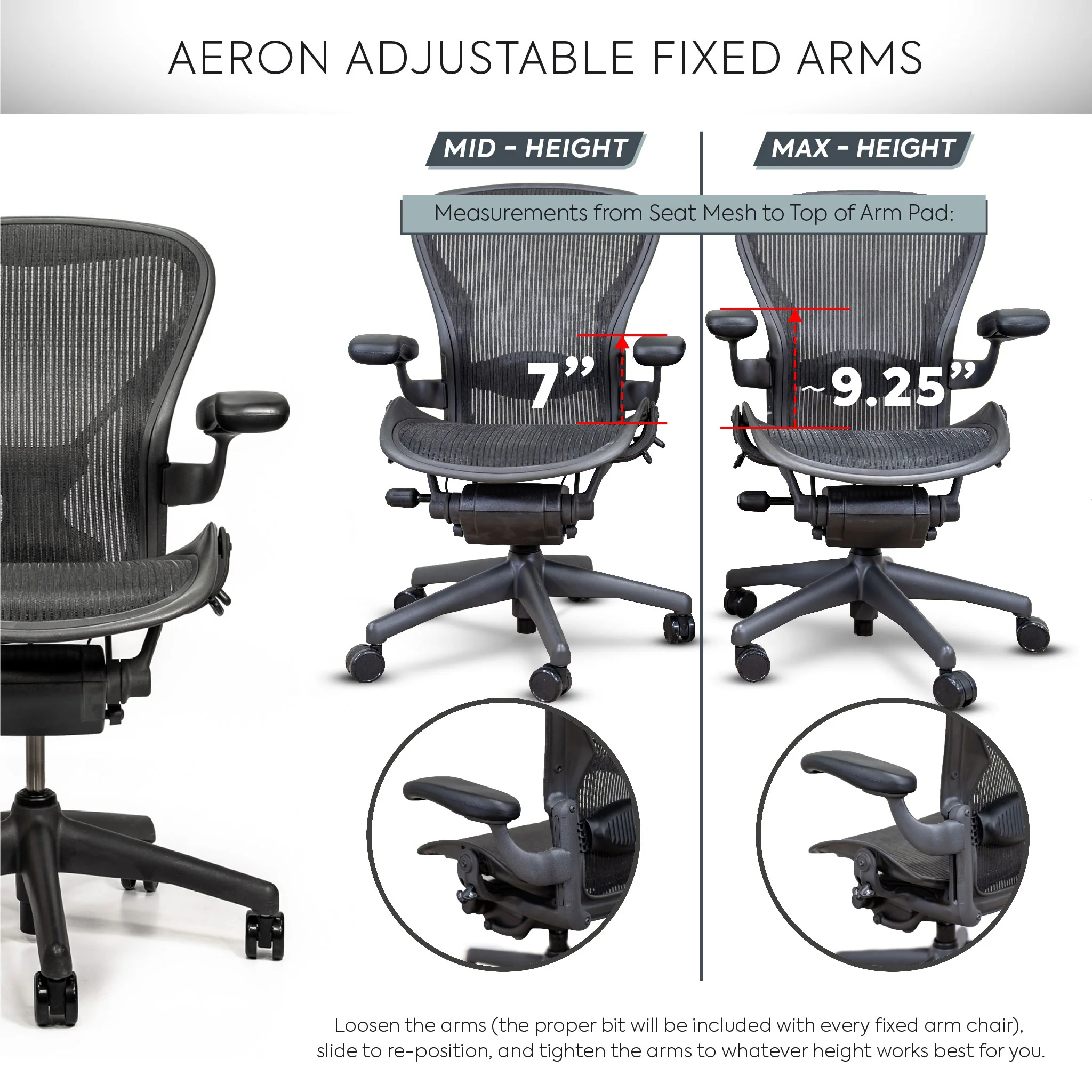 Herman Miller Aeron Classic Chair (Fixed Arms) - Remanufactured by Crandall - Image 6